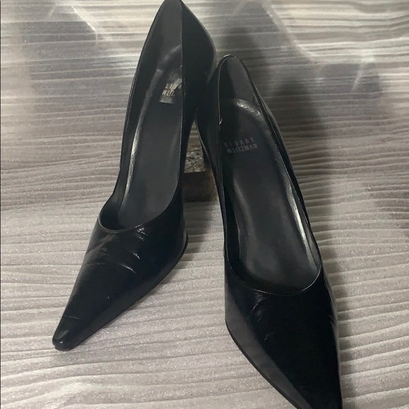Stuart Weitzman Shoes - Stuart Weitzman Black Leather heels 10m⬇️✨💜